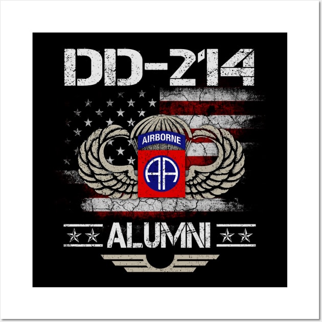 Proud U.S Army 82nd AIRBORNE Division DD-214 Alumni - Veterans Day Gift Wall Art by floridadori